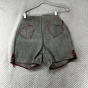 Gray Heart-Embellished Women Shorts